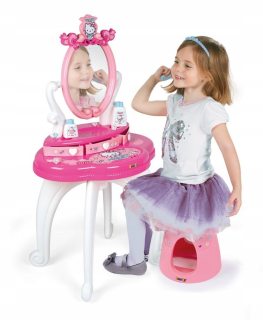 HELLO KITTY Obliekanie Tabuľka Ahoj Kitty 2N1 Mirror stoličky SMOBY