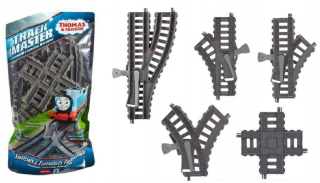 Vláčik Tomáš  - Tomek Trackmaster Crossing Grey Tracks Spínače