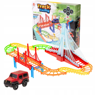 Babika evi - Auto Track Racing + Car 140 Elemen