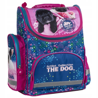 Aktovka školská taška - Kazetová školská taška Ergonomic The Dog 34 Piesk