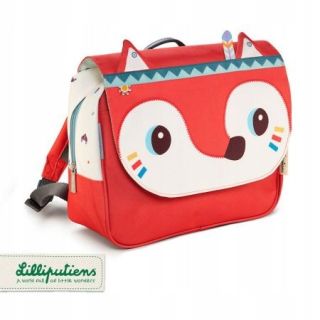 Aktovka školská taška - Satchel Lisiczka Alice Red, Béžová