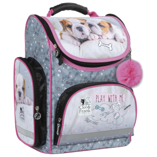 Aktovka školská taška - Ergonomický Satchel Cleo a Frank Pes u psov