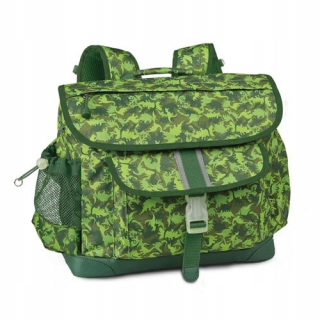 Aktovka školská taška - Ergonomická školská taška Dino Camo L Bixbee