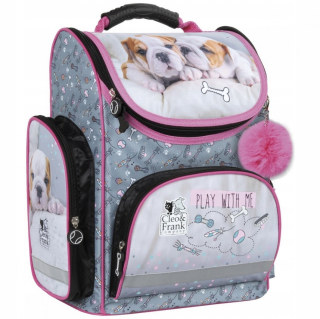 Aktovka školská taška - Satchel Backpack Cleo a Frank Pieski psov Paso