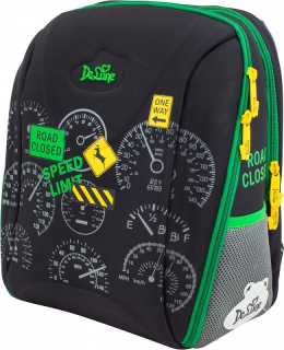 Aktovka školská taška - Satchel Backpack Delune Rýchlosť Limit Auto