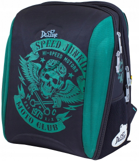 Aktovka školská taška - Schoolbag Backpack Motor Auto Skull Dovolenka škola