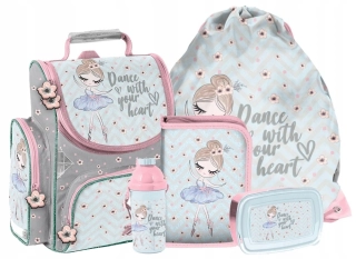 Aktovka školská taška - Školská taška Ballerina Set pre dievča