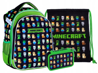 Školský batoh, taška - Školská taška minecraft pre chlapca do 1 triedy