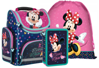 Aktovka školská taška - Školská taška myš Minnie pre dziewiczynki
