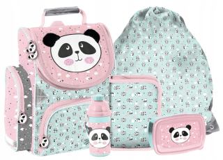 Aktovka školská taška - Školská taška Panda Set pre dievča 1kl