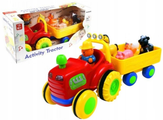 Traktor so zvukovými interaktívnymi zvieratami Farmár