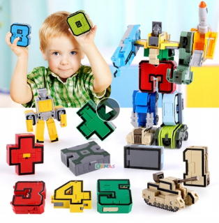 Kreatívne ČÍSLA SA PREMENILI NA MALÉ ROBOTY/VOZIDLÁ