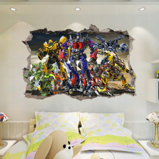 TRANSFORMERS - Transformers Optimus Wall Samolepky Robot