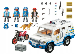 Peniaze Transporter Police Auto Playmobil 9371