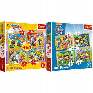PAW Patrol - TREFL 2 X Puzzle 4in1 PSI PATROL + Super Zings
