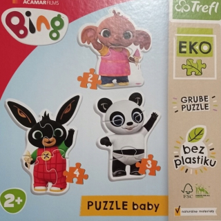 BING A PRIATELIA - TREFL EKO Puzzle Baby Bing New