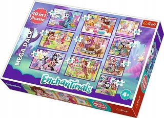 Trefl - Puzzle 10v1 Enchantimals - Dobrodružstvo