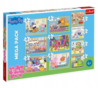 Pepa Pig - TREFL | 10W1 puzzle Prasiatko pepa
