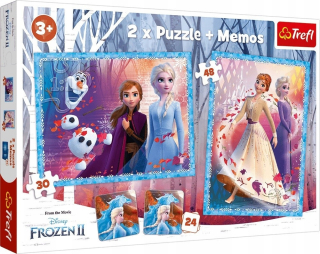 Elsa Frozen - TREFL - puzzle 2 x + pamäť - krajina ľadu 2