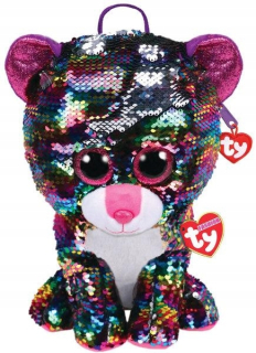 Detský batoh - Vy móda 95024 Plush Bathpack Sequin Leopard DOTTY