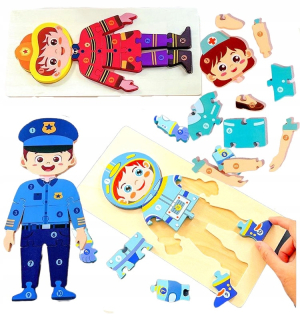 VEĽKÉ 3D PUZZZLE DREVENÉ BLOKY PUZZZLE PEKNÉ PROFESIONÁLNA SADA 4 kusov