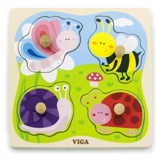 Viga drevené puzzle s hmyzmi
