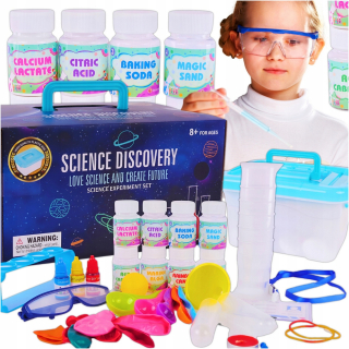 Vzdelávacie hračky pre deti malý chemik 30 laboratórium experimentov