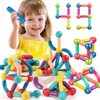 Magnetické stavebnice Magnetic sticks 64 el.