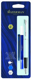 WATERMAN Plniace pero Allure modré + guma + nab