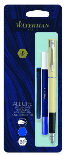 WATERMAN Allure žlté plniace pero + guma + náplň