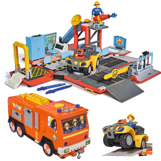 Požiarnik Sam  - Fire Truck Firefighter Sam Jupiter Remio 2in1 + Quad