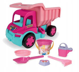 Sklápačka Pink + KPL na piesok 6 el princezná