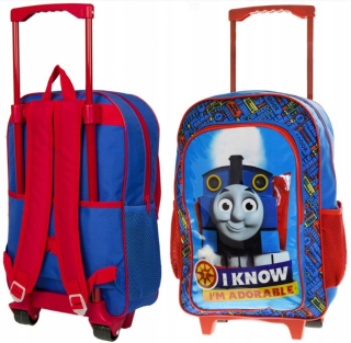 Vláčik Tomáš  - Backpack kufor na kolesá pre deti vlak Tomek