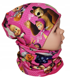 Máša a medveď - Spring Cap Chuney 48-50 Masha a medveď