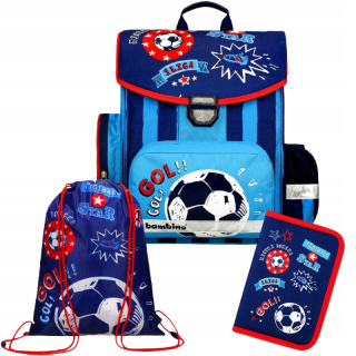 Školská taška - batoh, set, zostava - Školská vrstva batoh nastaviť futbal