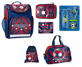 Aktovka školská taška - Ball Football School Satchel Ceruzkový prípad W