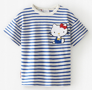 HELLO KITTY Zara Ahoj Kitty Super T-Shirt v pruhovaných