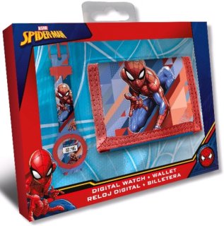 SPIDERMAN - Hodinky + peňaženková sada darček Marvel Spiderman