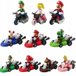 Super Mario - Sada 10 kusov postavy v Super Mario Vozidlá