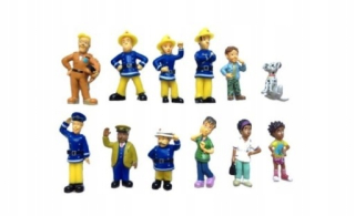 Požiarnik Sam - Sada 12 Figurus Hasiča sám z rozprávky