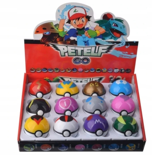 Sada 12 pokeball pokeball + pokemon box figúrky