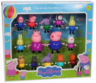 Pepa Pig - Sada 14 Obrázok Pras Peppa George Pras Family