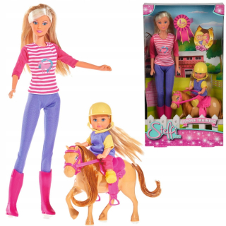 STEFFI bábika - Sada 2 bábik steffi a evi s pony pony bábika