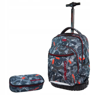 Školská taška - batoh, set, zostava - Sada 2 El Backpack Coolpack Swift číta červené indické