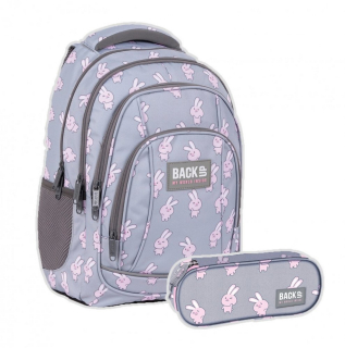 Školská taška - batoh, set, zostava - Sada 2 el. BACKPACK Ceruzka Zálohovanie 26 l Bunny