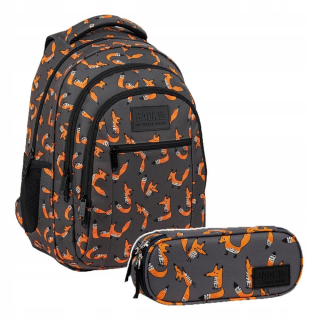 Sada 2 el. školský batoh pre mládež Batoh 26 L líšky, FOX (PLB3O39SET2CZ)