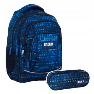 Školská taška - batoh, set, zostava - Sada 2 el. BACKPACK CUBER CASE CASE BUTHUP NUMBERS