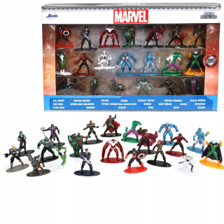 SPIDERMAN - Sada 20 kovových figúr Marvel Hulk Spiderman