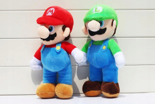 Super Mario - Sada 2x Big Mario + Luigi Cuddly Plushox40cm