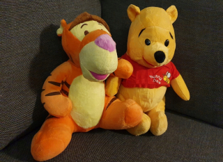 Medvedík Pú - Nastaviť 2x Winnie + Tigger Cuddly Plush 30cm